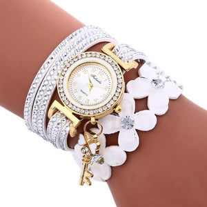 BOWAKE Diamond Leather Bracelets Watch