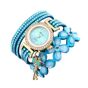 BOWAKE Diamond Leather Bracelets Watch