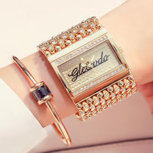 Load image into Gallery viewer, GLE&amp;VDO Analog Casual Women Gold Watch