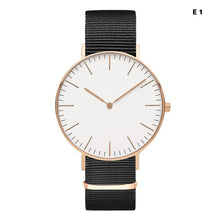 Load image into Gallery viewer, LOKİOR Classic Striped Nylon Strap Watch